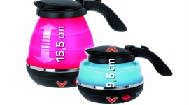 Niezbędny dla turysty Podróże, LIFESTYLE - Firma MPM odpowiadając na potrzeby swoich klientów prezentuje zupełnie nowy, składany czajnik turystyczny, model MCZ-73.